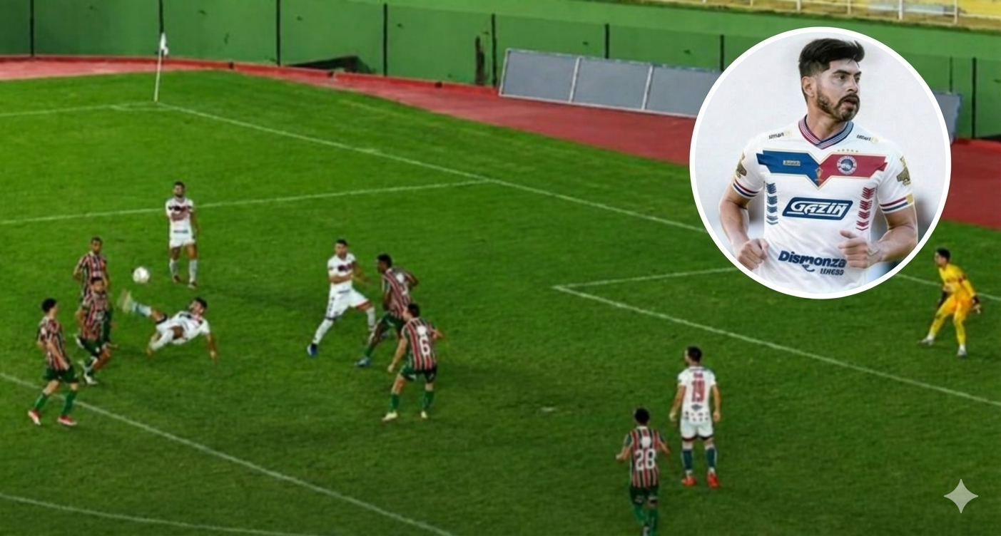 Yan Philippe marca de bicicleta em empate da Série D
