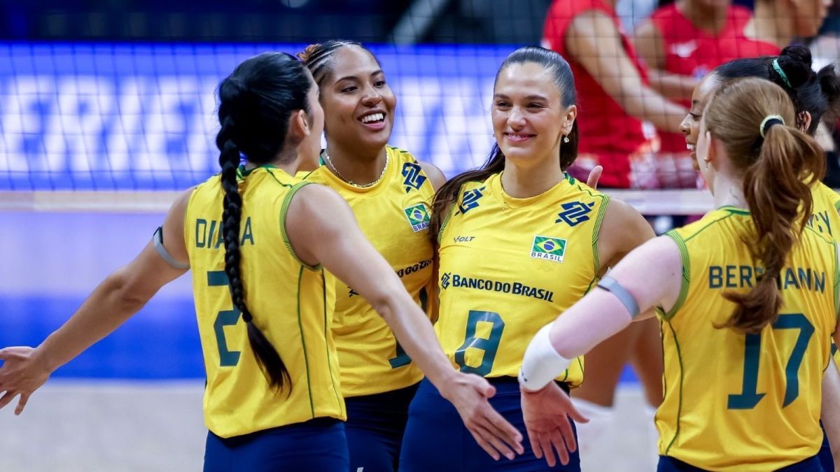 Brasil bate República Dominicana e vence 2ª seguida na VNL Feminina