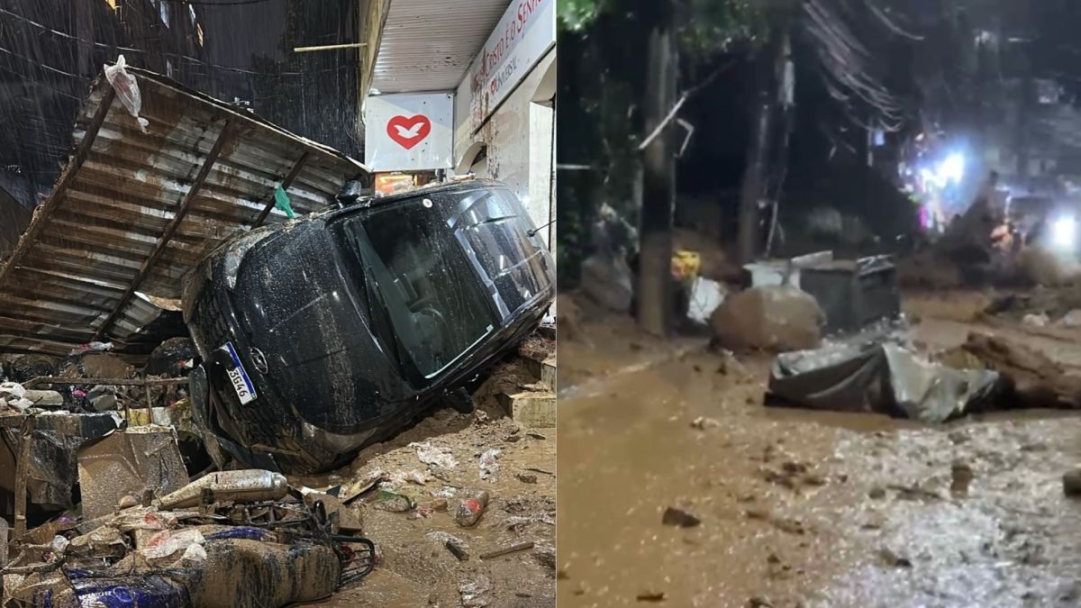 Vídeo: Deslizamento na Rocinha interdita via após forte chuva no RJ