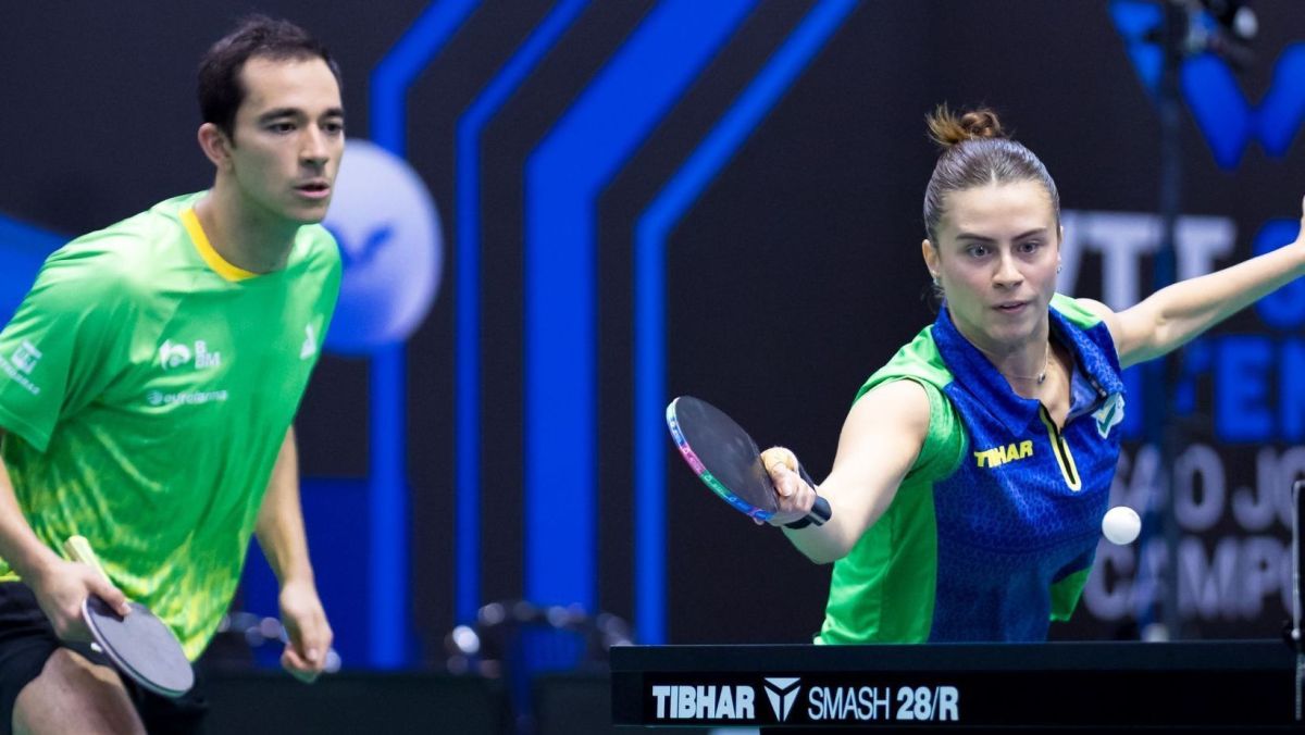 Hugo Calderano e Bruna Takahashi vão à final do WTT de São José dos Campos