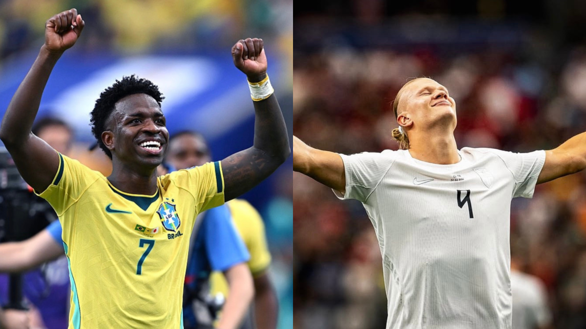 Quem é mais decisivo? Veja os números de Vini Jr e Haaland pelas seleções