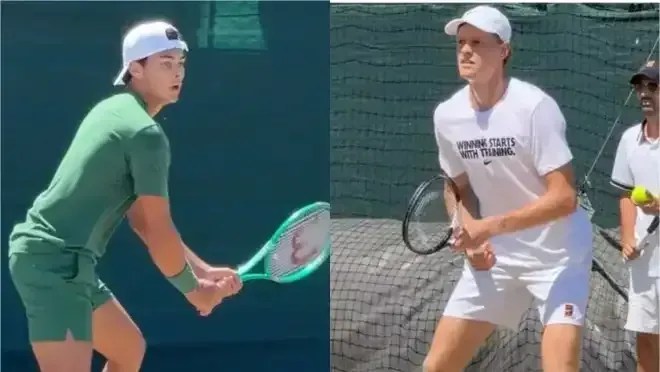 Tênis: Guto Miguel, nº 1 juvenil, treina com Sinner em Wimbledon