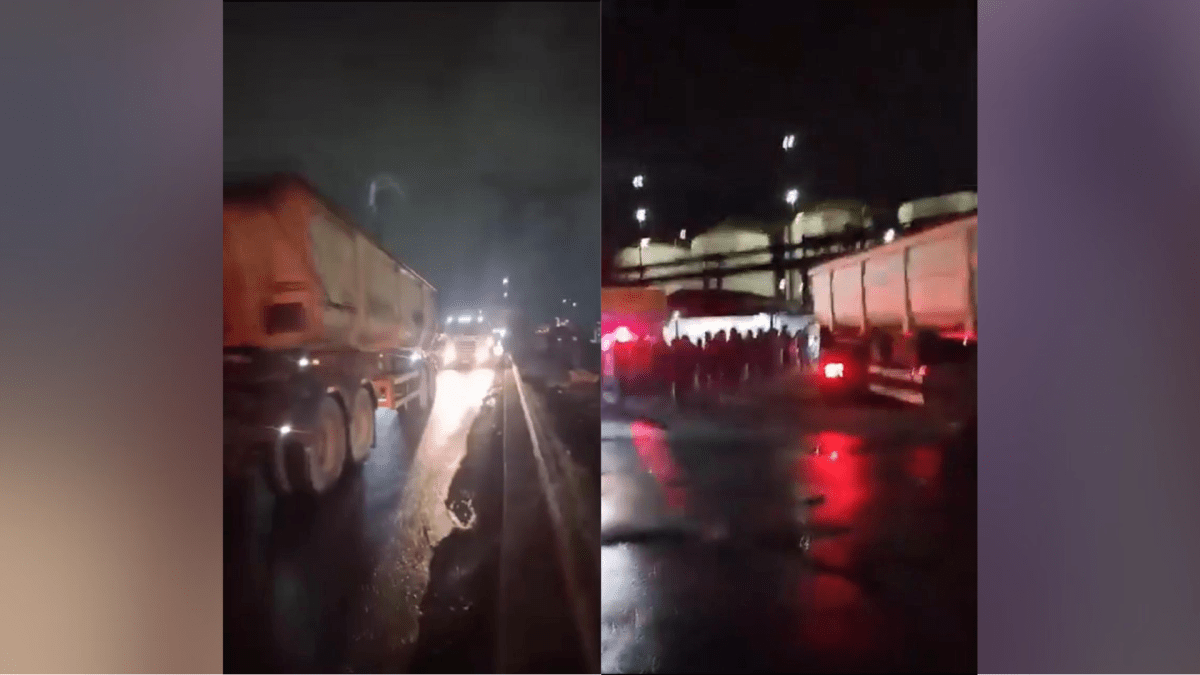 Veja imagens da greve dos caminhoneiros em SP nesta segunda