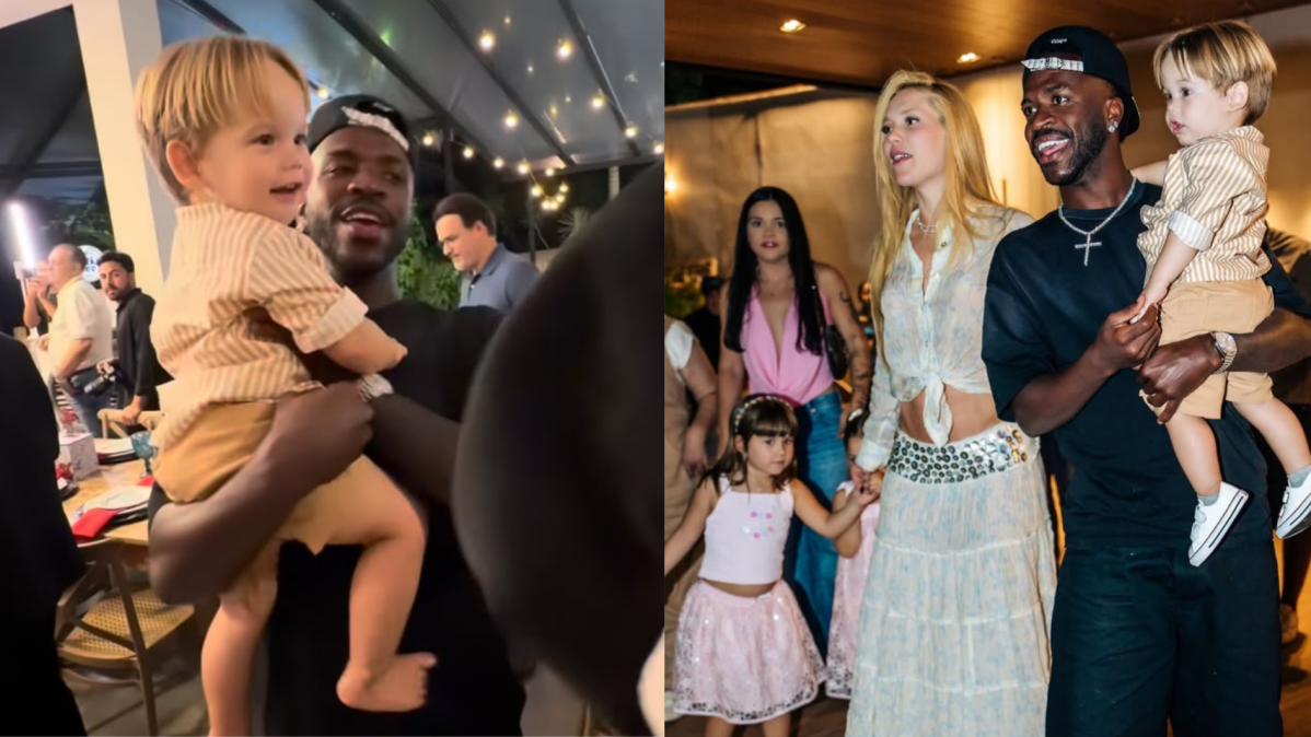 Vini Jr. e filho de Virginia protagonizam momento fofo em festa infantil