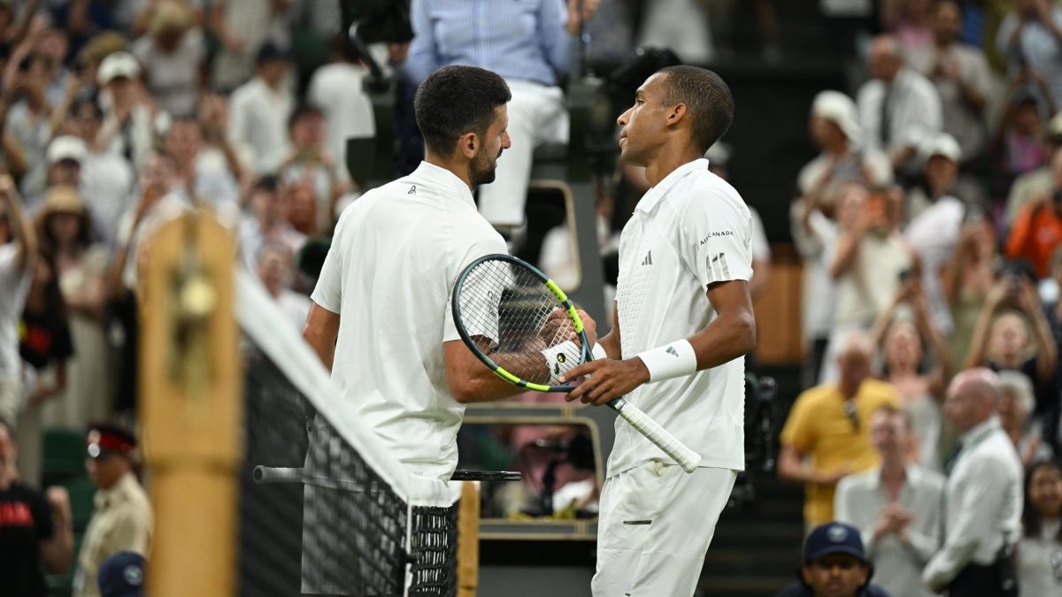 Wimbledon: Djokovic vence Aliassime em batalha de 5 horas e encara Sinner