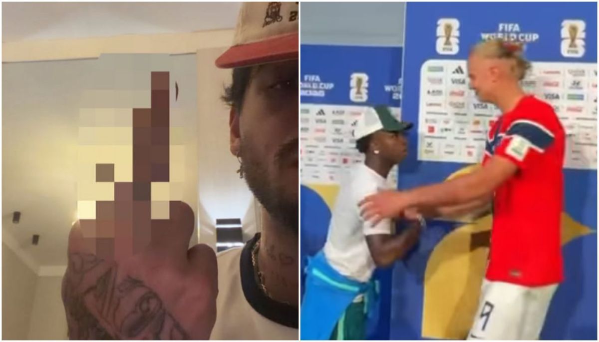Zé Felipe xinga ao ver Vini Jr. abraçar Haaland após eliminação do Brasil