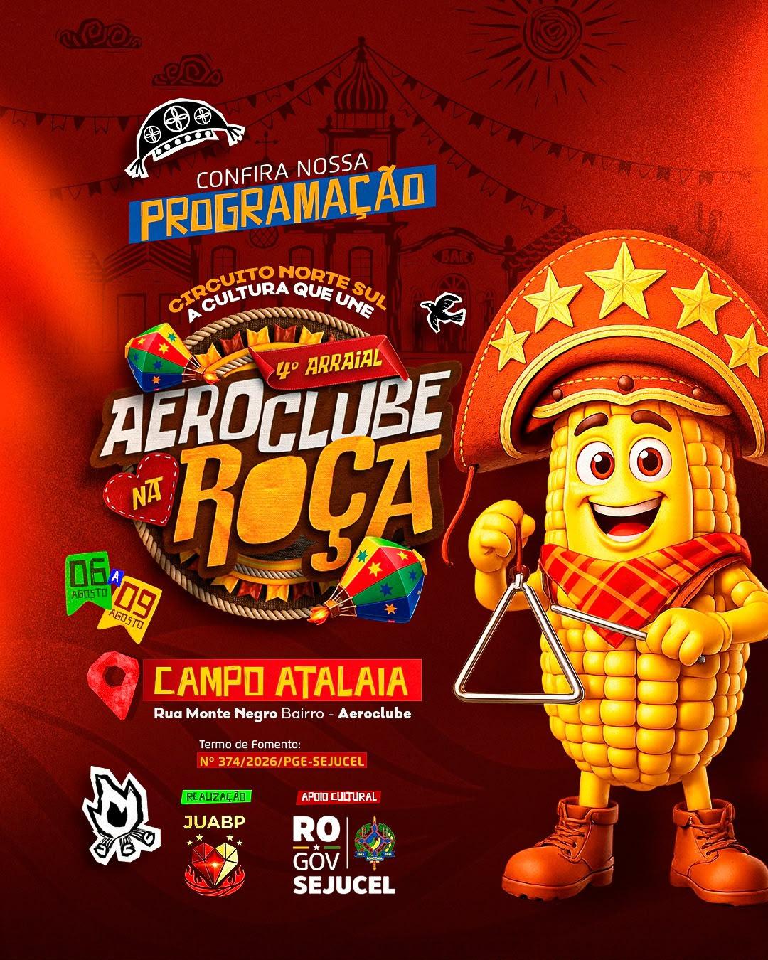 Arraial Aeroclube na Roça inicia nesta quinta-feira com quatro dias de festa e valorização da cultura popular