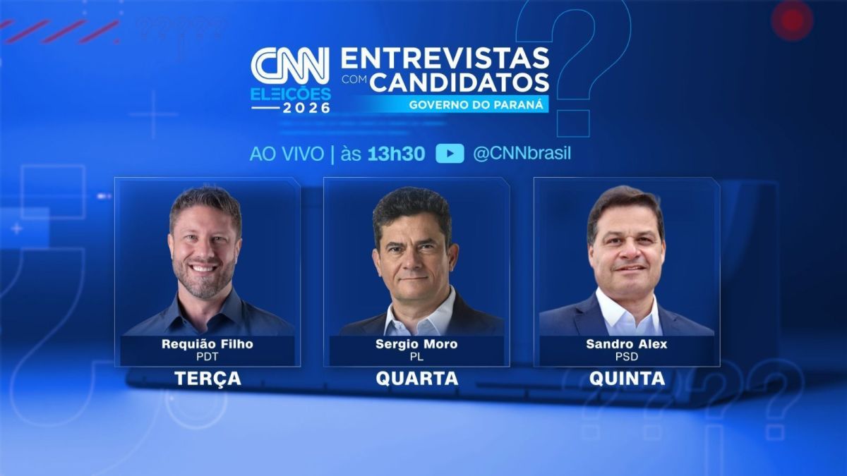 CNN Brasil começa série de sabatinas com candidatos ao governo do PR
