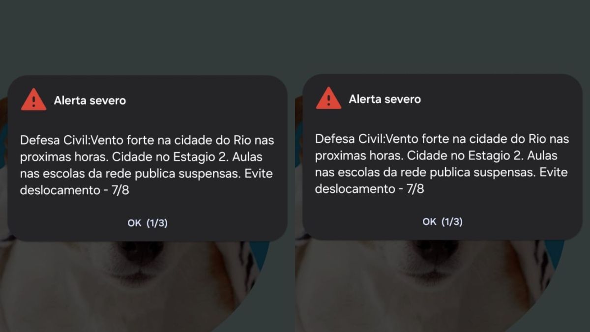 Defesa Civil emite novo alerta para ventos e chuva forte no Rio de Janeiro
