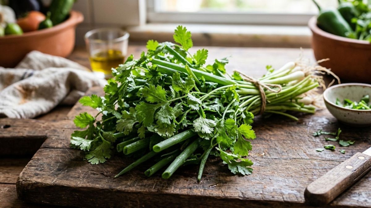 Segredo de cozinha faz o cheiro-verde durar meses sem murchar ou per