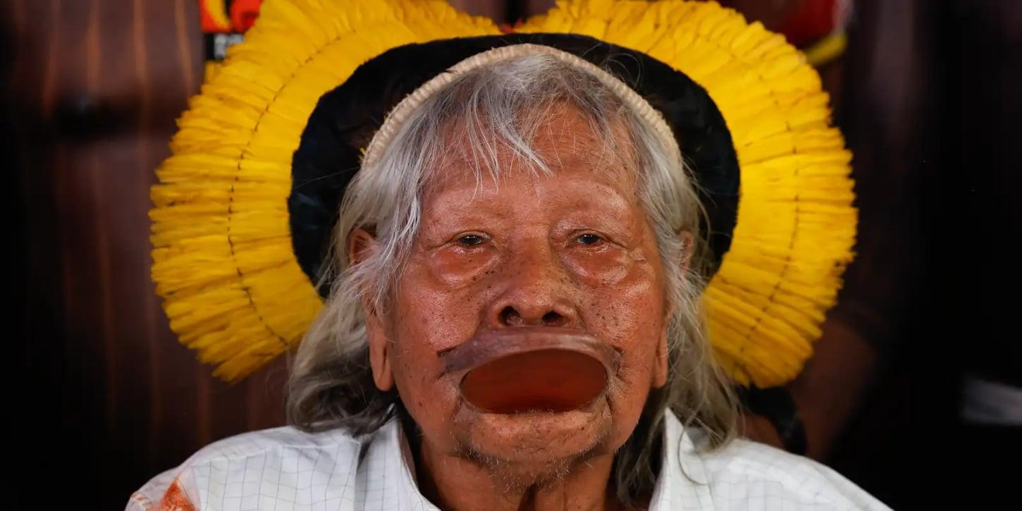 Cacique Raoni, aos 94 anos, em cuidados paliativos em Mato Grosso