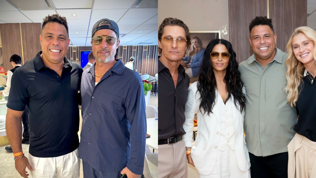 Fãs? Brad Pitt e Matthew McConaughey posam ao lado de Ronaldo