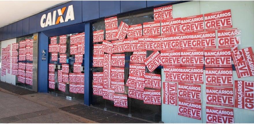 INÍCIO DA GREVE DOS EMPREGADOS DA CAIXA MARCA A QUINTA-FEIRA (10)