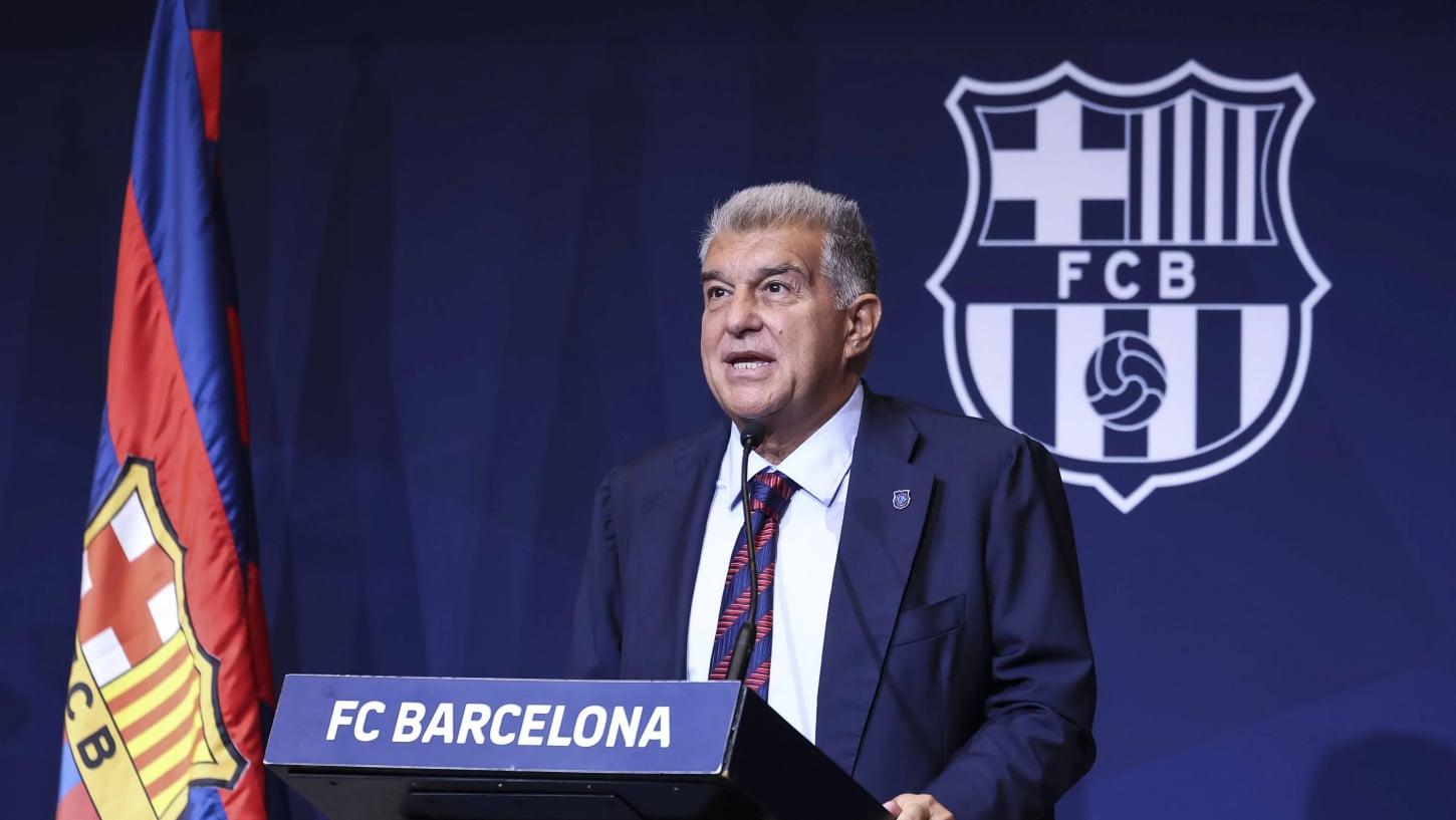 Joan Laporta, presidente do Barcelona, critica postura do Atlético de Madrid