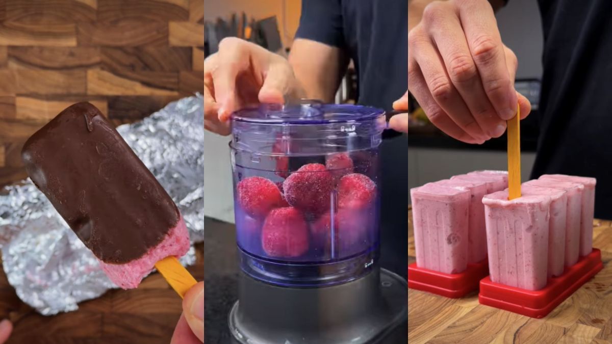 Receita de picolé de morango é saudável, proteica e promete ser ótima opção para encaixar na dieta