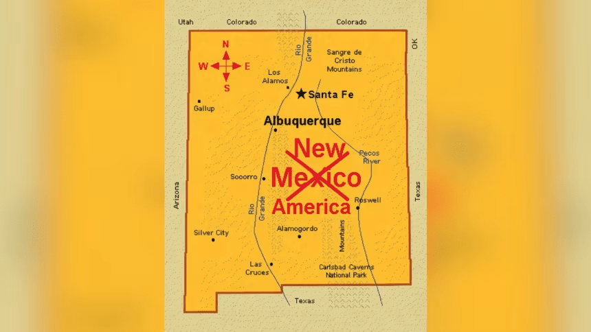 Trump publica mapa e chama estado do Novo México de “Nova América”