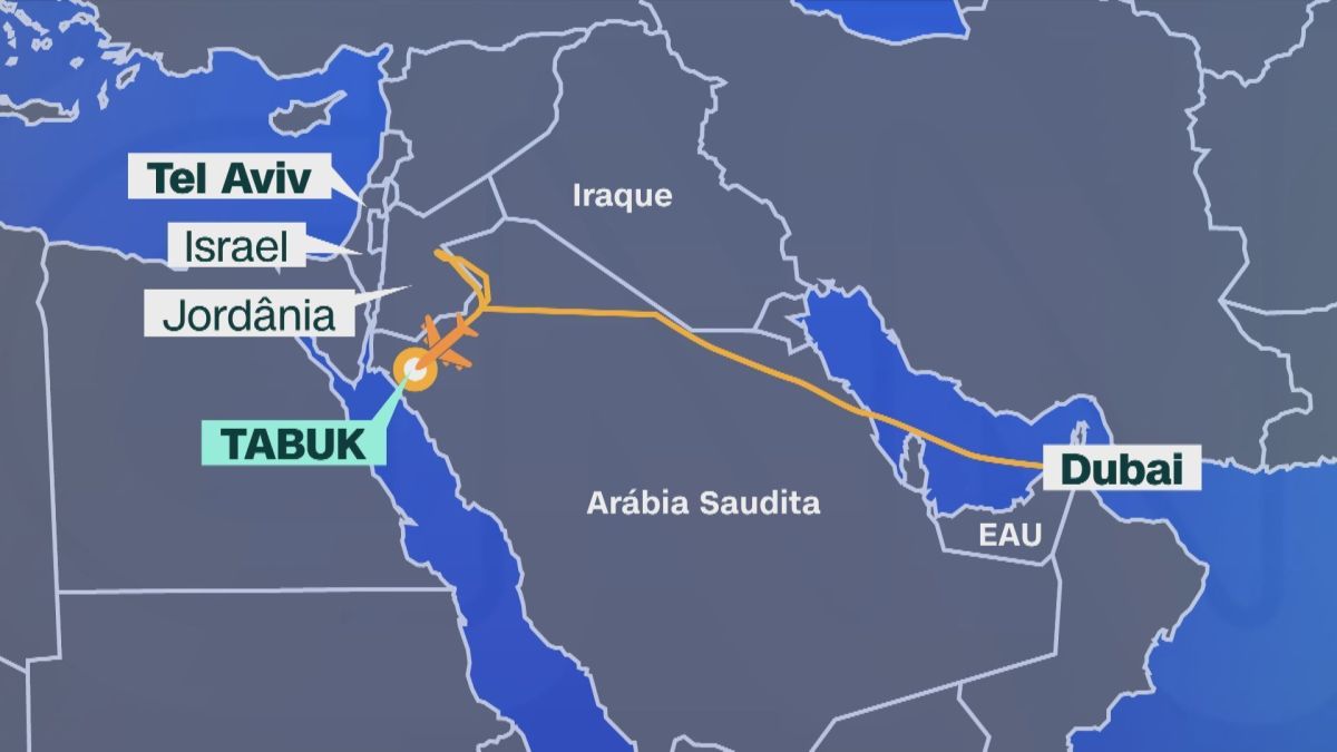 Veja rota e linha do tempo de voo para Israel que fez pouso de emergência