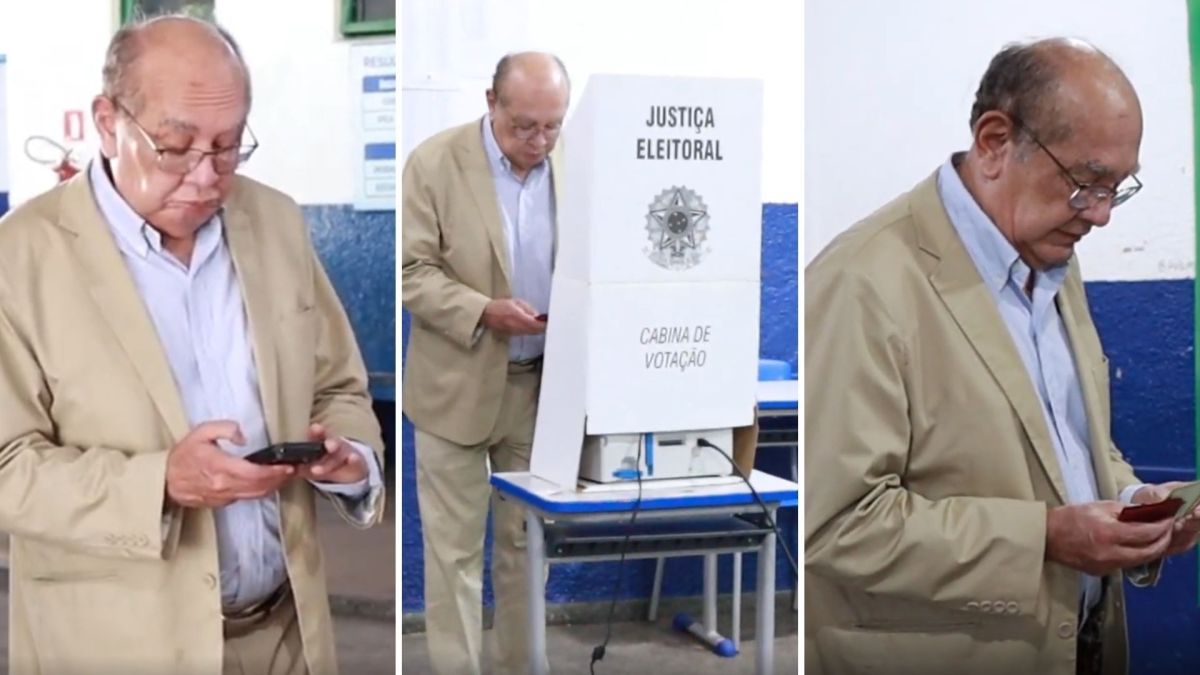 Gilmar Mendes, ministro do Supremo Tribunal Federal, vota em Mato Grosso
