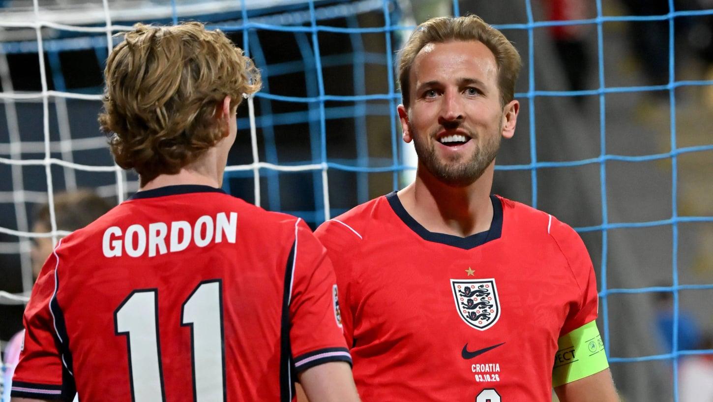 Inglaterra impõe goleada histórica sobre a Croácia com Kane e Bellingham em destaque