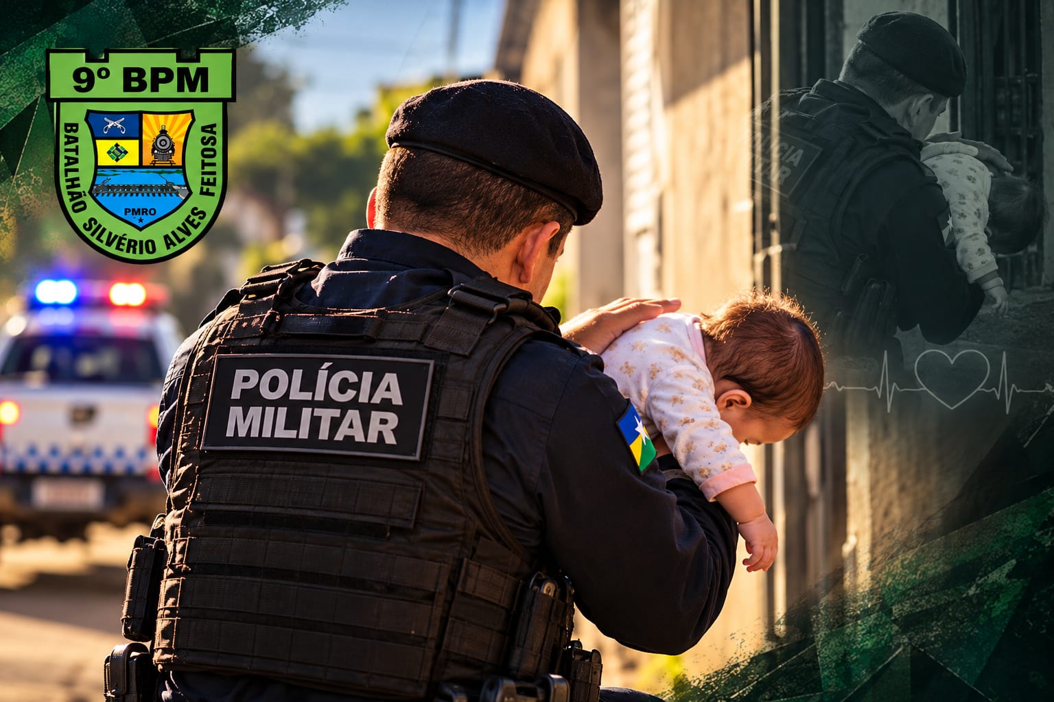Policial militar do 9º BPM atua em emergência e ajuda a salvar bebê de seis meses em Porto Velho