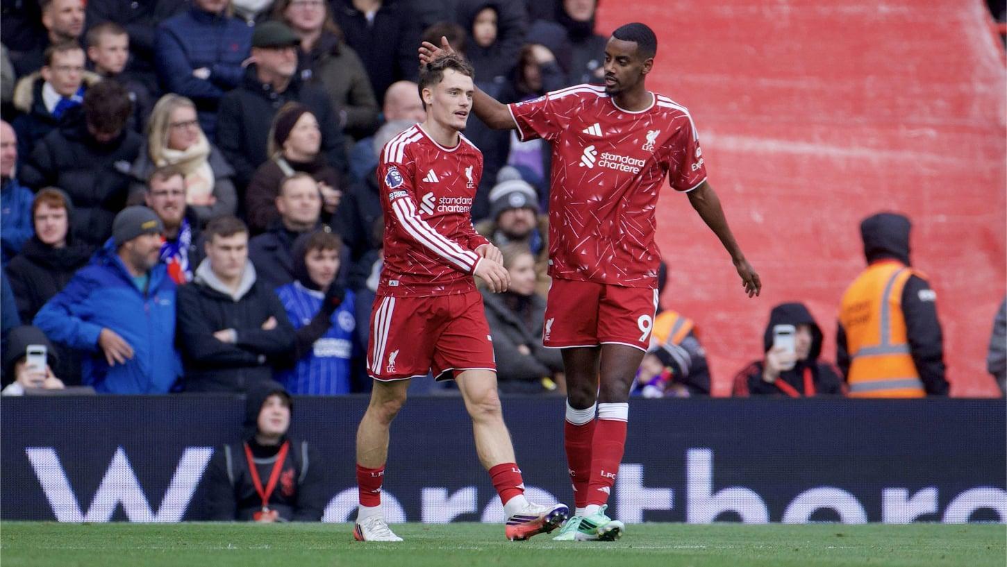 Quarteto decisivo do Liverpool: Wirtz, Barcola, Araújo e Isak brilharam contra o surpreendente Brighton