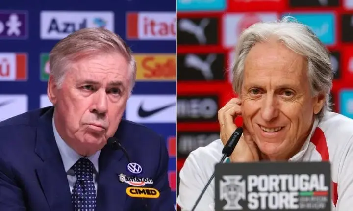 Ancelotti certamente tem uma visão diferente sobre Brasil x Noruega, afirma Jorge Jesus