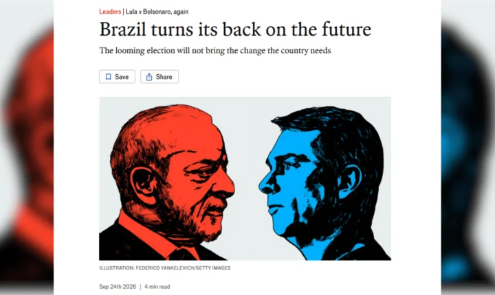 Economist diz que, entre Lula e Flávio, Brasil dá as “costas para o futuro”