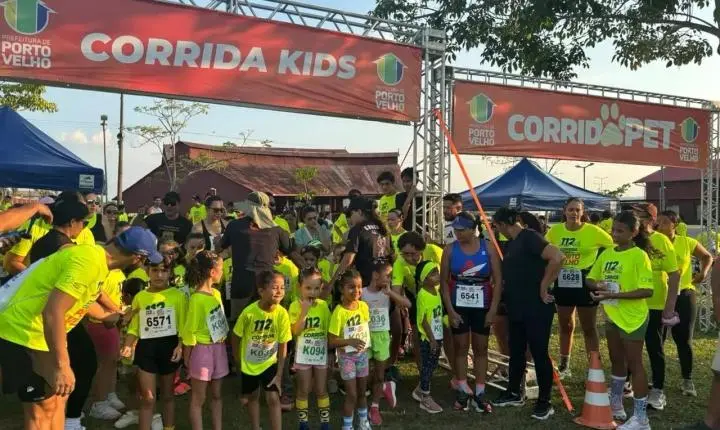 Famílias se envolvem nas festividades de Porto Velho com a Corrida Kids e Corrida Pet