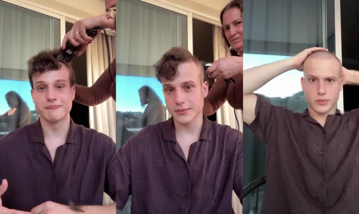 Influenciador revela câncer e emociona ao raspar cabelo para tratamento