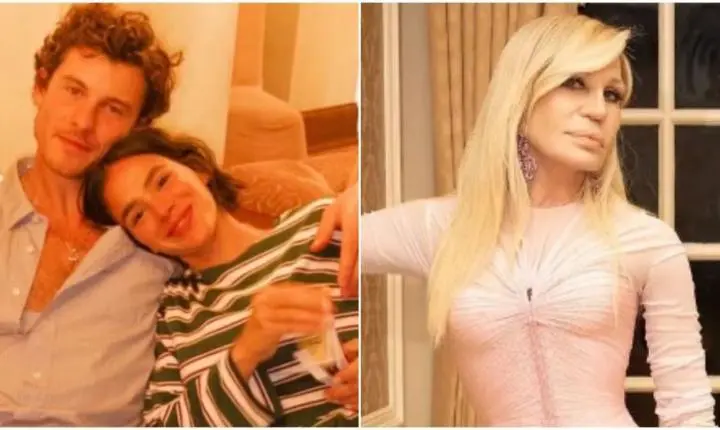 Marquezine e Shawn Mendes assistem desfile ao lado de Donatella Versace