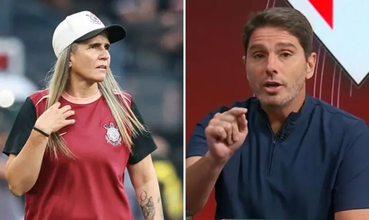 “Nunca pisou no campo”: técnica do Corinthians e apresentador trocam farpas