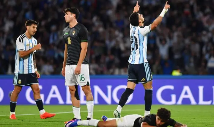 Sem Messi, Argentina goleia Bolívia em amistoso, com gol de Flaco López