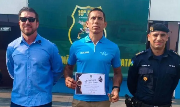 SUBTENENTE PM GLEISON RECEBE CERTIFICADO DE DESTAQUE OPERACIONAL