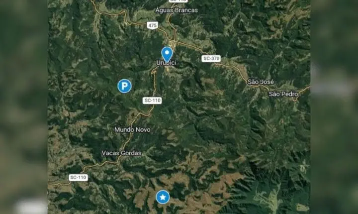 Veja local onde helicóptero emitiu último sinal antes de desaparecer em SC